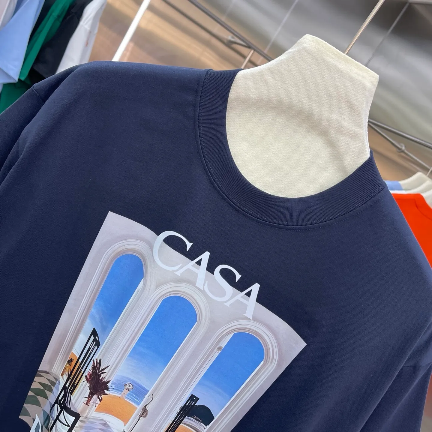 New Arrival Casablanca Classic Series T ～ ， ， 。 ， Classic ， In Stock ！ ：White Black Blue Royal Blue Orange（5 ） Size：S M L XL XXL